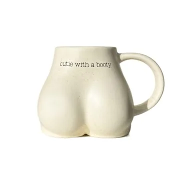 Butt Funny Coffee Mug for Women, Cute Novelty Gifts Butt Shaped 3d Cup, Cute Mugs for Women Booty Mu...