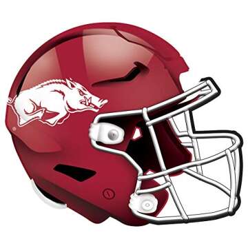 Fan Creations NCAA Arkansas Razorbacks Unisex University of Arkansas Authentic Helmet, Team Color, 1...
