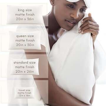 The Silk Lady Pillowcase 100% Organic Pure Mulberry Silk, Luxury Grade A, Ivory White, Matte Finish - Support Hair Care, Skin Health, Anti-Aging (One Standard Size 20” x 26”)