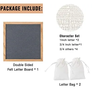 Creative Double-Sided Felt Letter Board with 889 Letters