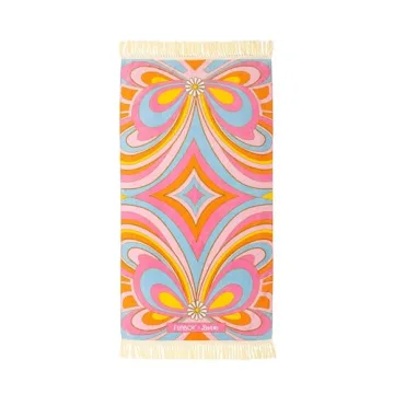FUNBOY & Malibu Barbie Luxury Dream Oversized Beach Towel, Perfect For A Summer Pool Party 72.00" x ...
