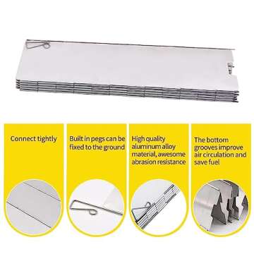 Durable Portable Stove Windscreen for Camping Cooking