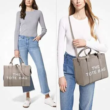 Stylish JQWSVE Tote Bag - Perfect for Work & School