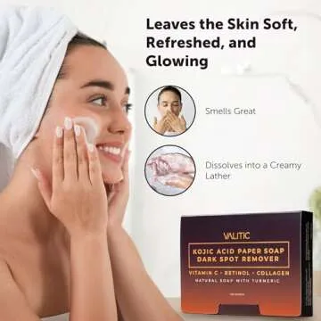 VALITIC Kojic Acid Dark Spot Corrector Soap Sheets - Travel Size