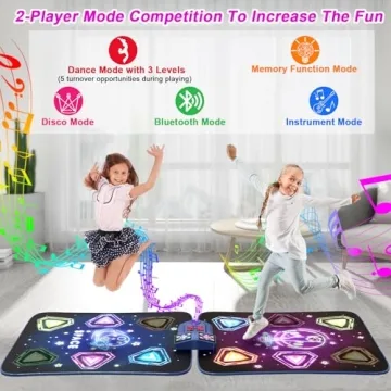 TooLion Kids Dance Mat - 5 Game Modes for Ages 3-12
