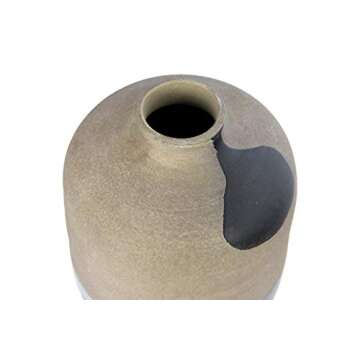 Creative Co-Op Hand-Painted Terracotta Narrow Opening Vase