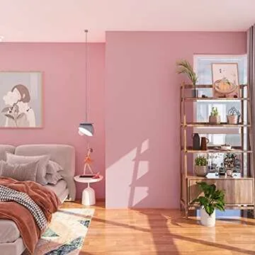 VEELIKE Pink Wallpaper Peel and Stick Self Adhesive Thicken Pink Contact Paper Waterproof Decorative Vinyl Film Roll for Walls Cabinet Dresser Shelf Drawer Liners Bedroom Children's Room 15.7''x354''