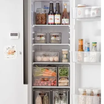 bealy Clear Fridge Organizers with Pull Out Drawers