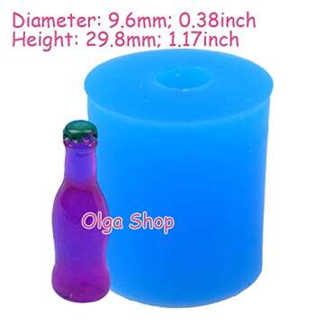 Cute Miniature Drink Bottle Funny DIY 3D Flexible Silicone Mold Making Ice Blocks Cookie Candy Fondant Chocolates Soaps Cakes Mousse Jelly Candle Tool