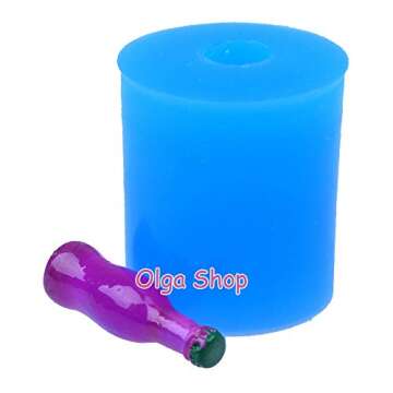 Cute Miniature Drink Bottle Funny DIY 3D Flexible Silicone Mold Making Ice Blocks Cookie Candy Fondant Chocolates Soaps Cakes Mousse Jelly Candle Tool