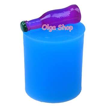 Cute Miniature Drink Bottle Funny DIY 3D Flexible Silicone Mold Making Ice Blocks Cookie Candy Fondant Chocolates Soaps Cakes Mousse Jelly Candle Tool