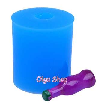 Cute Miniature Drink Bottle Funny DIY 3D Flexible Silicone Mold Making Ice Blocks Cookie Candy Fondant Chocolates Soaps Cakes Mousse Jelly Candle Tool