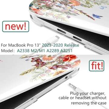 Dongke MacBook Pro 13 inch Case Model A2251/A2289 2020 Released, Plastic Hard Shell Case Cover for M...