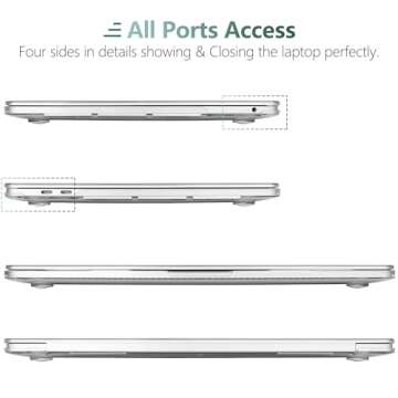 Dongke MacBook Pro 13 inch Case Model A2251/A2289 2020 Released, Plastic Hard Shell Case Cover for MacBook Pro 13 inch with Retina Display & Touch Bar Fits Touch ID (Floral Illustration)