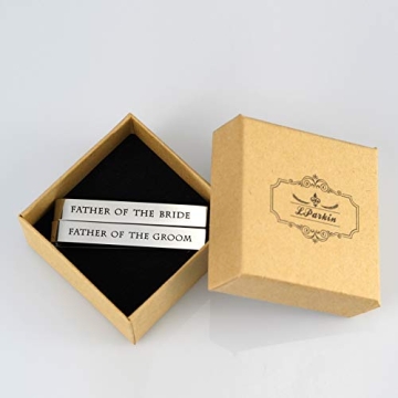 LParkin Stainless Steel Tie Clip Wedding Set for Dads