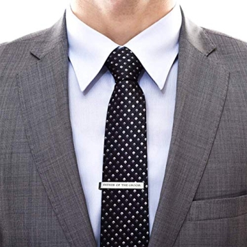 LParkin Stainless Steel Tie Clip Wedding Set for Dads