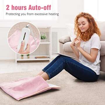 Foot Warmer Electric, Heating Pad King Size Ultra Soft Flannel, Extra Large for Bed, Abdomen, Feet, ...