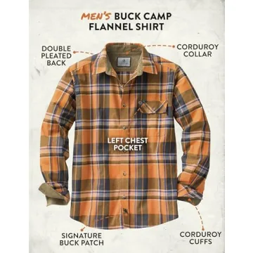 Legendary Whitetails Men's Buck Camp Flannel Shirt - Warmth & Style