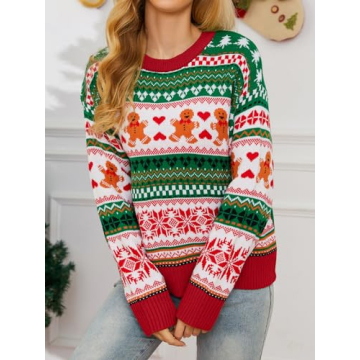 Berthmeer Cute Christmas Sweater Comfortable and Festive