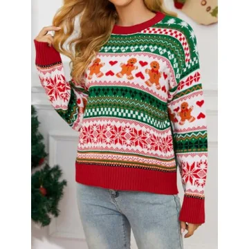 Berthmeer Cute Christmas Sweater Comfortable and Festive
