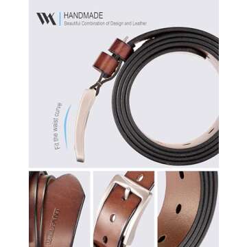 WOLFANT Full Grain Leather Belt - Italian Real Leather