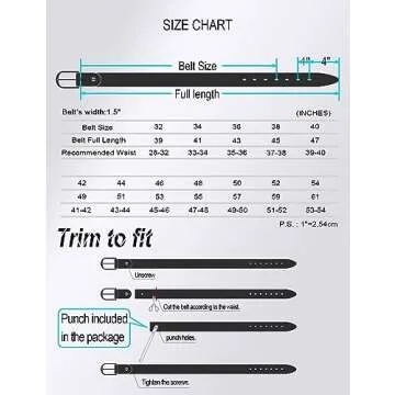 WOLFANT Full Grain Leather Belt - Italian Real Leather