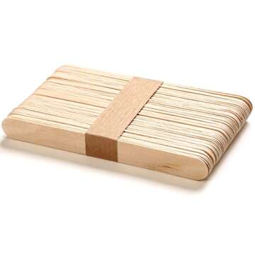 HOOMBOOM 4 Style Assorted Wax Applicators - 300 Pcs Wooden Spatulas for Body, Legs, Face, Eyebrow Hair Removal or Wood Crafts