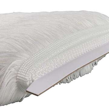 HEARTWISH Fringe Trim Lace Polyerter Fibre Tassel 6inch（″） Wide 10 Yards Long for Clothes Accessories and Latin Wedding Dress and DIY Lamp Shade Decoration Black White Red (White)