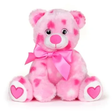 Cuddle Up with the Adorable 8.5" Bearington Pink Plush Teddy Bear