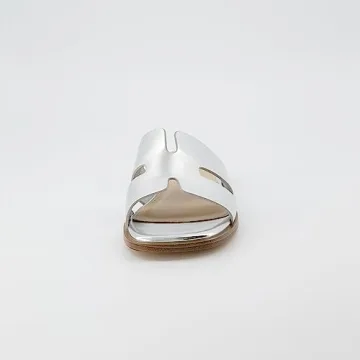Shop CUSHIONAIRE Women's Voyage Slide Sandals in Silver 9.5