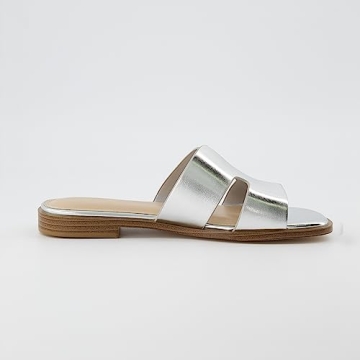 Shop CUSHIONAIRE Women's Voyage Slide Sandals in Silver 9.5