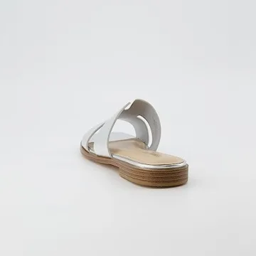 Shop CUSHIONAIRE Women's Voyage Slide Sandals in Silver 9.5