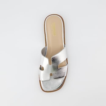 Shop CUSHIONAIRE Women's Voyage Slide Sandals in Silver 9.5