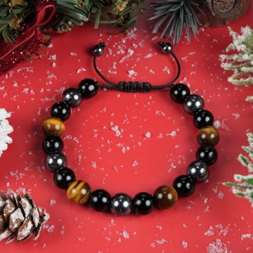 Sereney Boys Christmas Gifts for Teens Boys Adjustable Beaded Bracelet