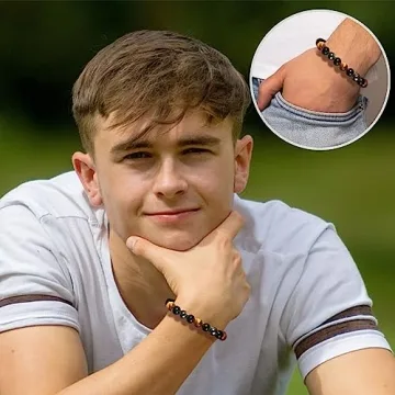 Trendy Protective Beaded Bracelet for Teen Boys Gifts