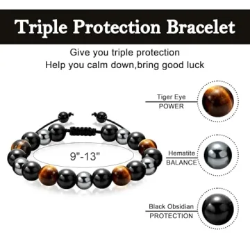 Trendy Protective Beaded Bracelet for Teen Boys Gifts