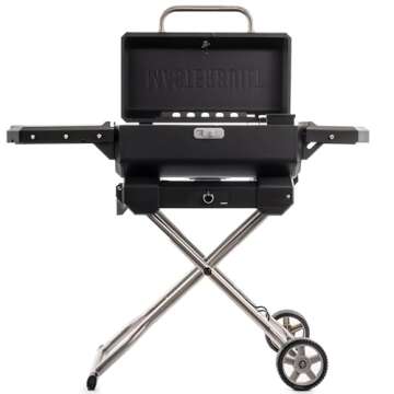 Masterbuilt® Electric Portable Charcoal Grill and Smoker with SteadyTemp Analog Temperature Control...
