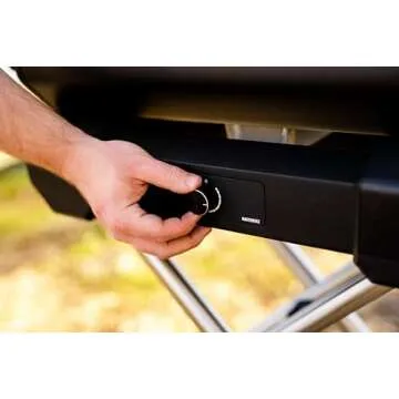 Masterbuilt® Electric Portable Charcoal Grill and Smoker with SteadyTemp Analog Temperature Control, Collapsible Cart and 200 Cooking Square Inches in Black, Model MB20040722