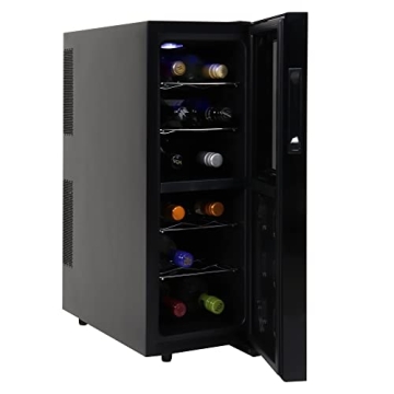 Koolatron Urban Series 12 Bottle Wine Cooler - Dual Zone Thermoelectric Wine Fridge for Reds & White...