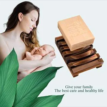 WATSABRO Handmade Pine Soap Dish Set for All Ages