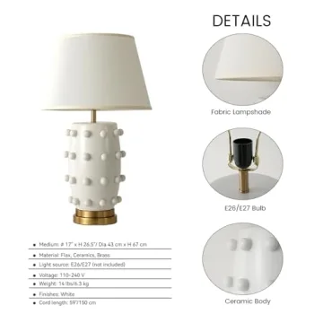 CKENSU Modern Ceramic Table Lamp - Elegant Lighting Solution
