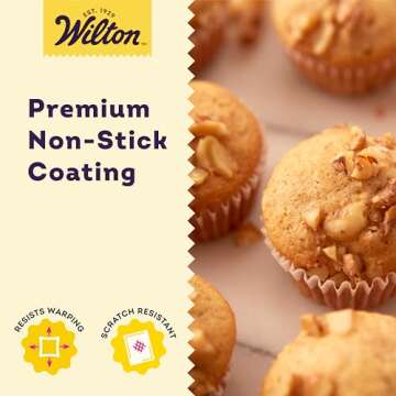 Wilton Perfect Results Premium Non-Stick Pan 24-Cup Mini Muffin Tin, Steel, Silver