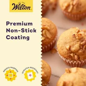 Wilton Non-Stick 24-Cup Mini Muffin Pan for Easy Baking