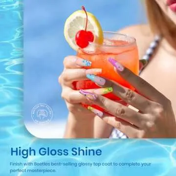 Beetles Gel Nail Polish Set, 6 Colors Bright Rainbow Nail Art Orange Blue Pink Green Neon Gel Polish Kit Soak Off UV Gel DIY Nail Art Valentines Day Gifts for Women Pool Party Holiday Manicure