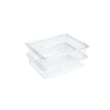 Kitchen Spaces Stackable Fridge Storage Containers - Fresh and Organized Food Storage Bins, Clear an...