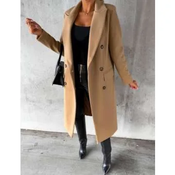 Luxury Woolen Trench Coat for Women | IDEALSANXUN 2024