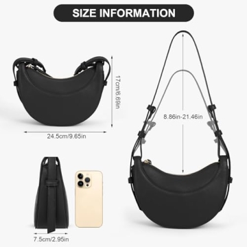 Trendy Women's Saddle Crossbody Bag Elegant Hobo Purse