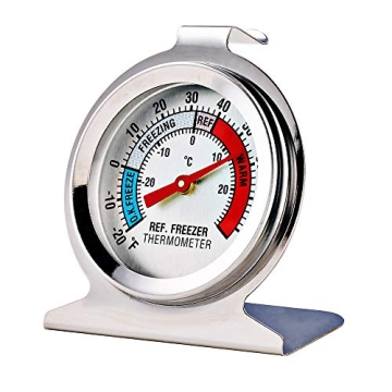 Refrigerator Freezer Thermometer 4 Pack – Large Dial