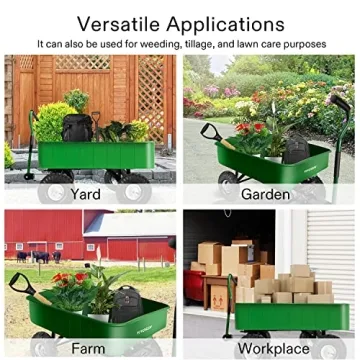 VIVOSUN Heavy-Duty Garden Dump Cart with 600-Pound Capacity