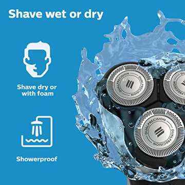 Philips Norelco AT830/41 Shaver 4500, Rechargeable Wet/Dry Electric Shaver, with Pop-up Trimmer & Cl...